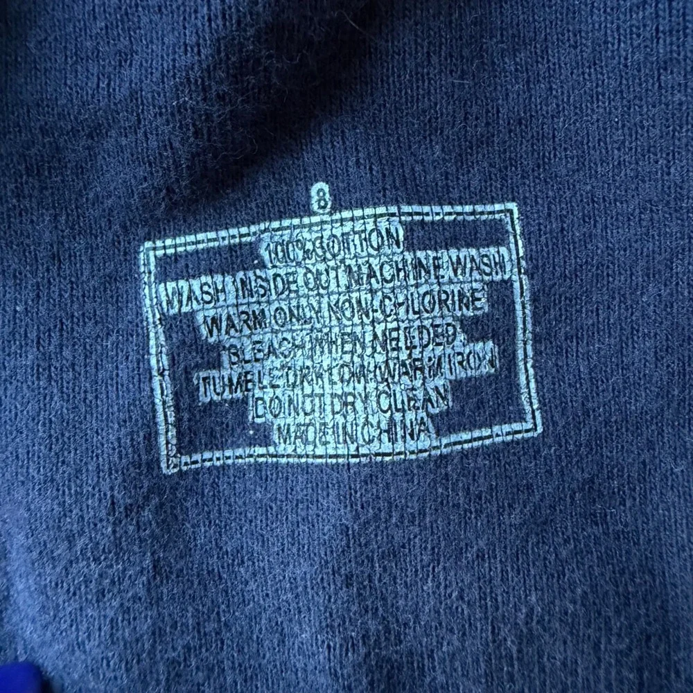 Kids Navy Blue Construction Excavator 100% Cotton Long Sleeve Pajama‎ Set Size 8